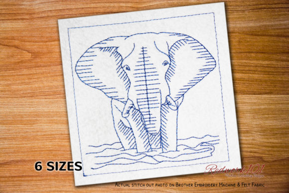 African Bush Elephant Standing in Water