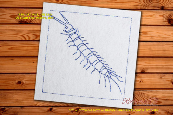 Centipede Worm Redwork Review