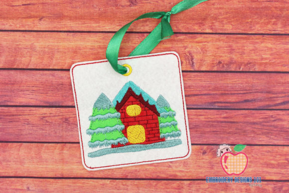 Christmas House Covered with Snow ITH
