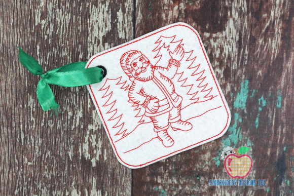 Cute Cartoon Santa Claus Say Hello ITH