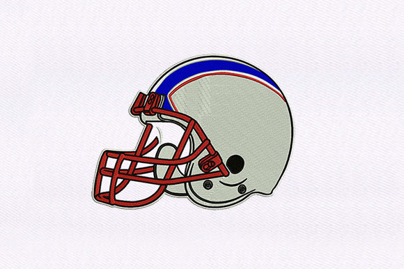 Football Player Helmet Embroidery