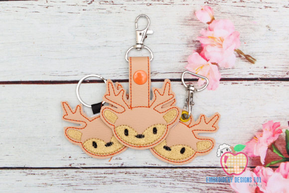 Funny Elk Head Keyfob Keychain ITH
