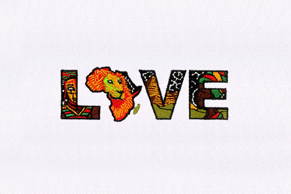Love for Africa Embroidery Design