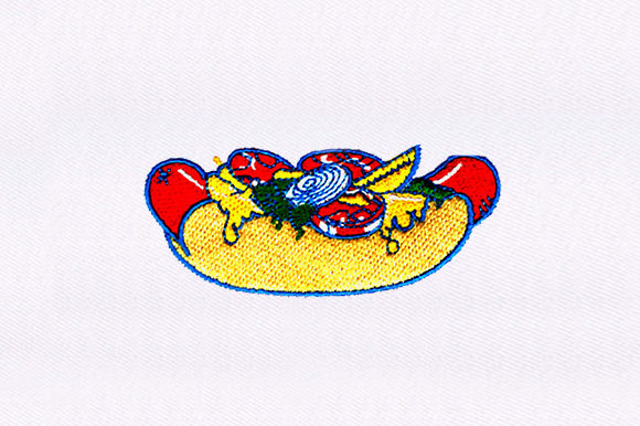 Mustard Laden Hot Dog Design
